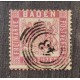 ALEMANIA 1862 ESTADO DE BADEN Yv 22 ESTAMPILLA DENTADO 13 1/2 MUY BUEN SELLO CLASICO RARISIMO Y DE LUJO 550 EUROS